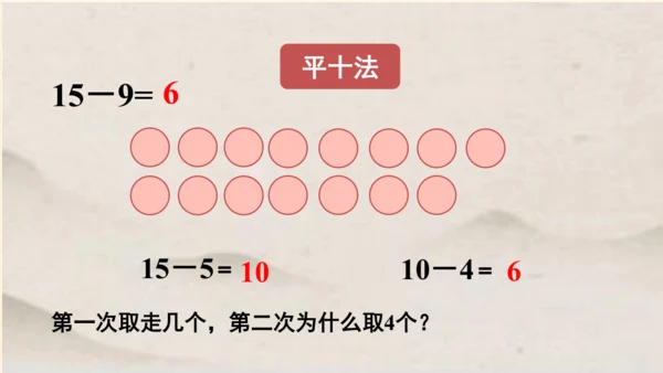 一年级下册数学 第二单元 十几减9课件 (共18张PPT)