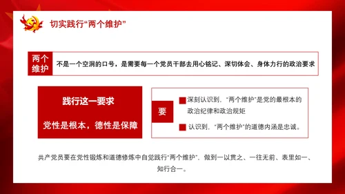 党政严守政治纪律践行两个维护PPT课件