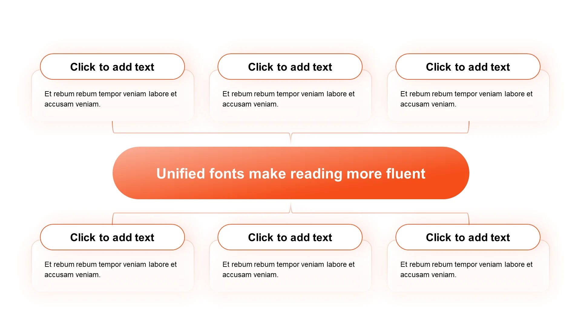 渐变纯文字PPT层次结构