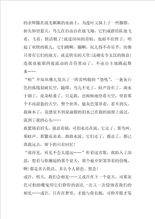 绚丽多彩的夏天小学生作文