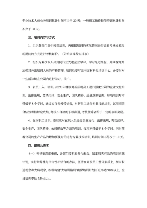 年度培训计划方案