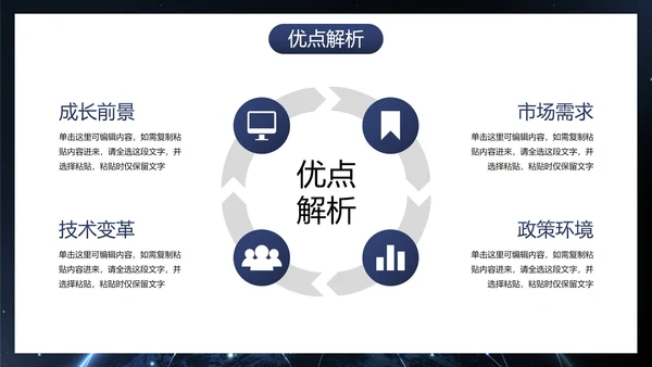 商务科技风工作总结汇报PPT模板