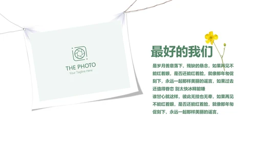 文艺风致我们的青春毕业纪念册动态PPT模板