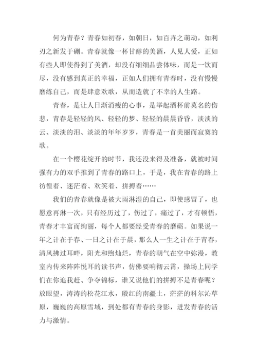璀璨的青春路作文.docx