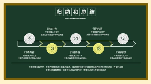 墨绿色简约黑板风答辩PPT演示模板