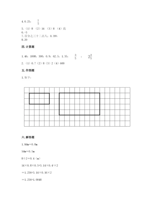 六年级下册数学期末测试卷带答案解析.docx