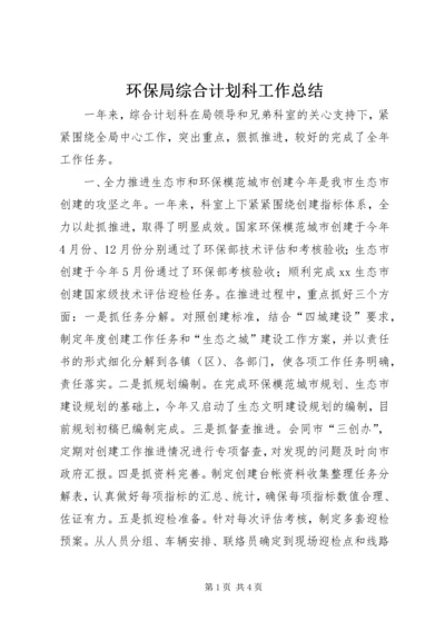 环保局综合计划科工作总结.docx