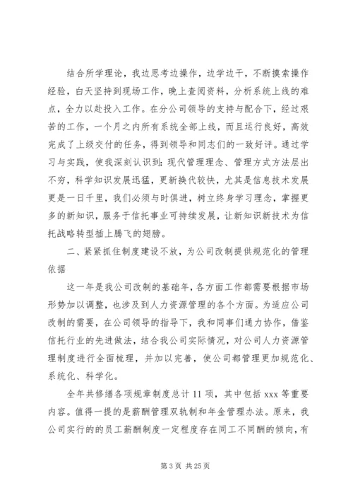 人力资源年度思想工作总结.docx