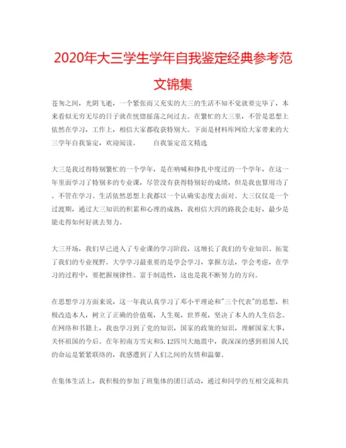 精编年大三学生学年自我鉴定经典参考范文锦集.docx