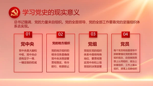 红色大气党建党支部年终述职报告PPT