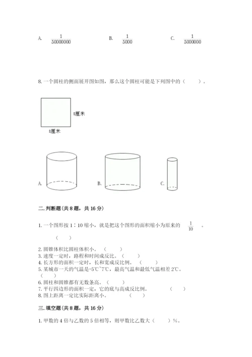小升初数学期末测试卷及完整答案（有一套）.docx