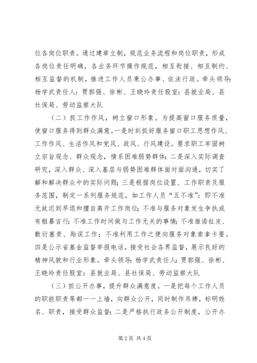 人保局行风建设整改工作方案.docx