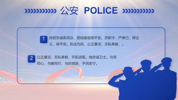 蓝色大气公安民警年终述职报告动态PPT模板
