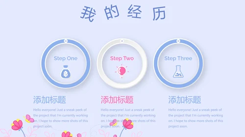 卡通可爱儿童班干部竞选个人简历自我介绍动态PPT模板