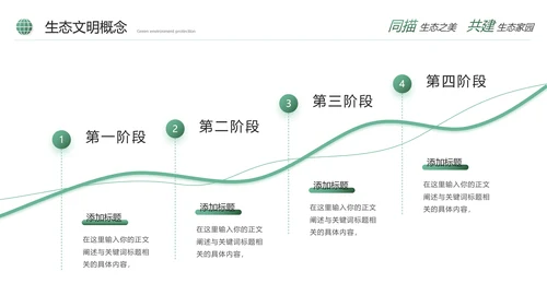 绿色简约生态文明建设生态环保培训ppt模板