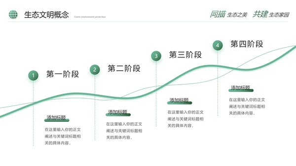 绿色简约生态文明建设生态环保培训ppt模板