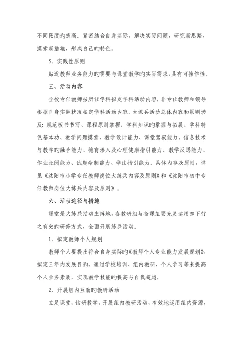 教师岗位大练兵实施专题方案.docx