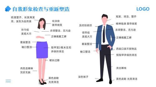 蓝色简约行政窗口服务礼仪PPT模板宣传PPT动态PPT窗口服务礼仪培训