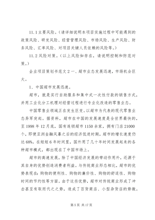 企业项目策划书范文 (2).docx