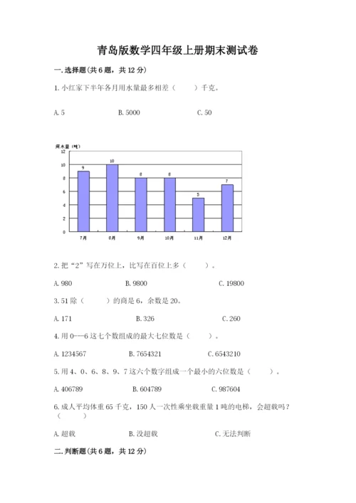 青岛版数学四年级上册期末测试卷及答案【考点梳理】.docx