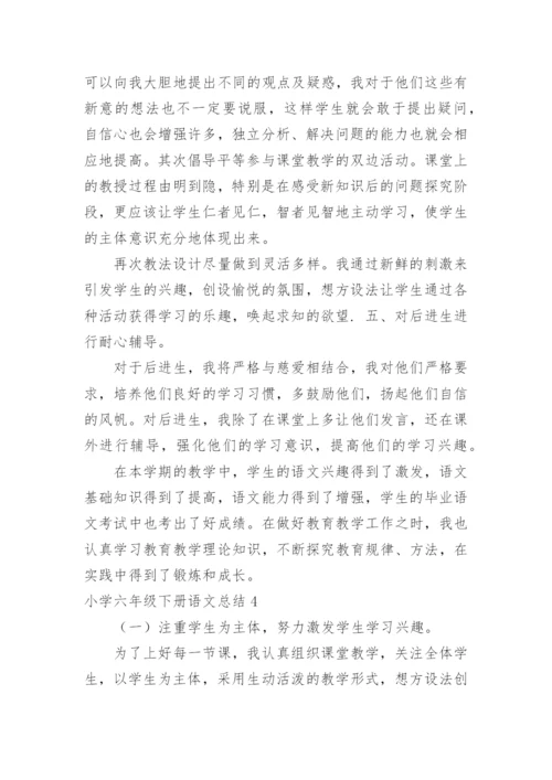 小学六年级下册语文总结.docx