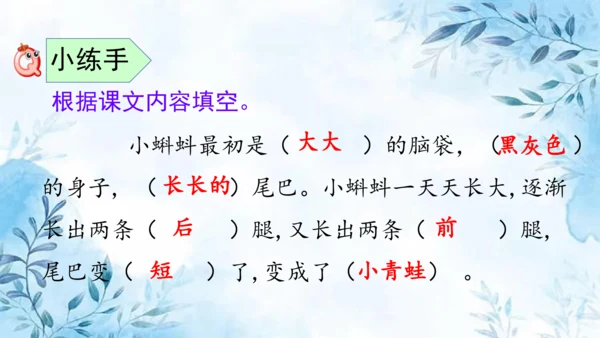 部编版语文二年级上册第一单元复习课件
