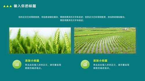 绿色简约农业项目推广计划书PPT模板