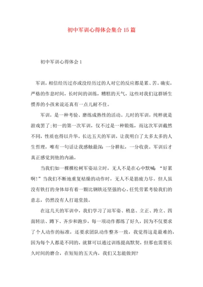 初中军训心得体会集合15篇 (3).docx