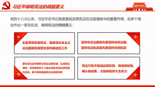 学习宪法尊崇宪法新宪法聚焦两会PPT模板