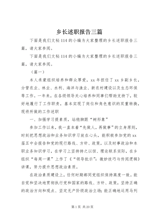 乡长述职报告三篇.docx