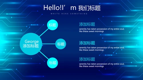 蓝色科技感信息化建设工作总结汇报动态PPT