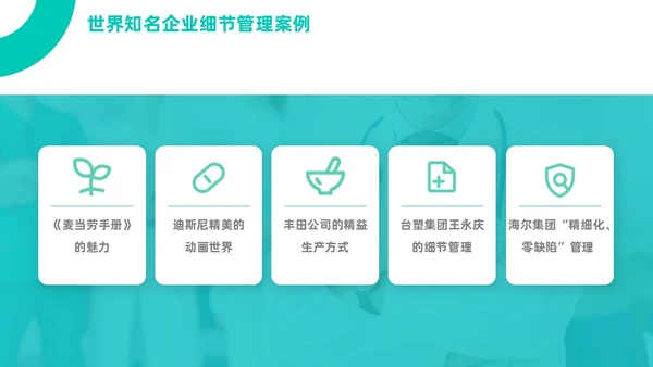 绿色简约商务医疗健康环保主题公司介绍PPT精细化管理