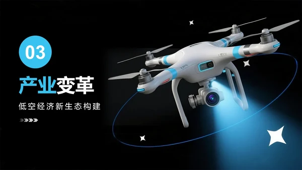 黑色简约实景科技风无人机科普主题PPT模板