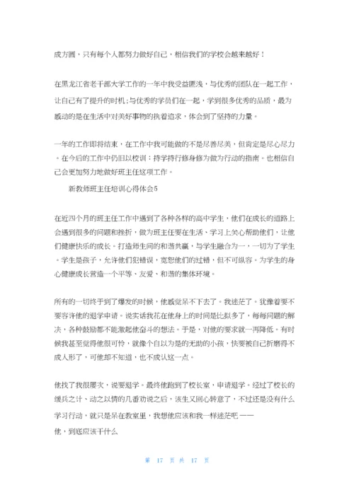 新教师班主任培训心得体会.docx