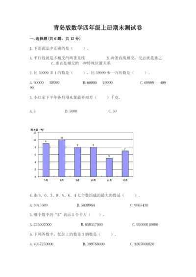 青岛版数学四年级上册期末测试卷带答案（实用）.docx