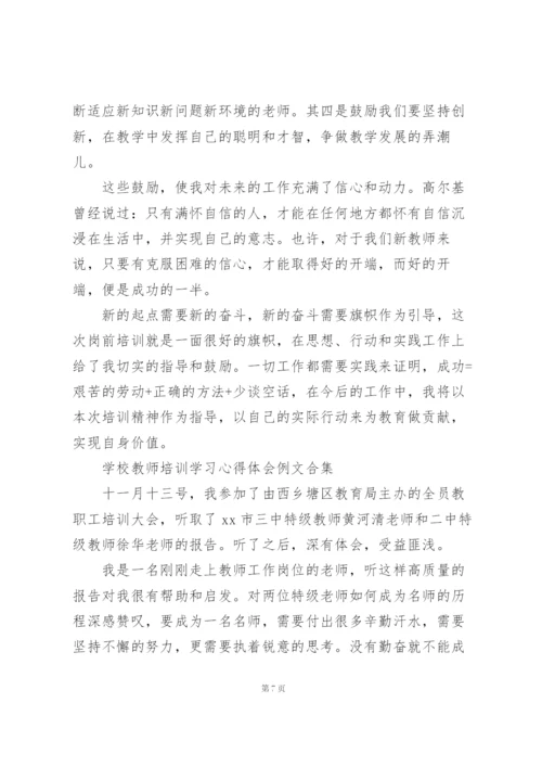 学校教师培训学习心得体会例文合集.docx
