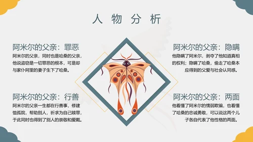 《追风筝的人》名著导读好书PPT模板