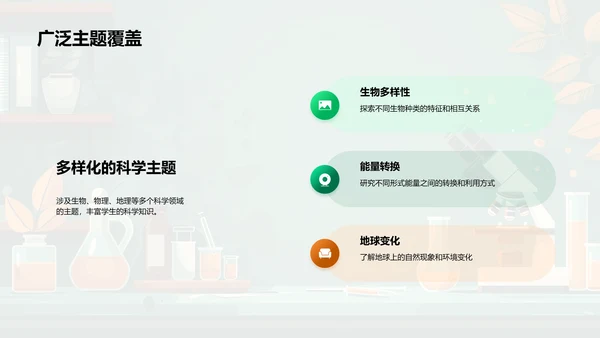 科学学习期末回顾PPT模板