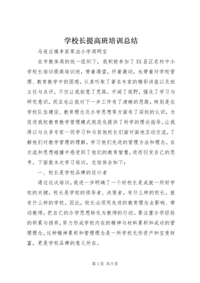 学校长提高班培训总结.docx