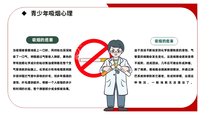 创无烟学校禁烟课件通用PPT模板