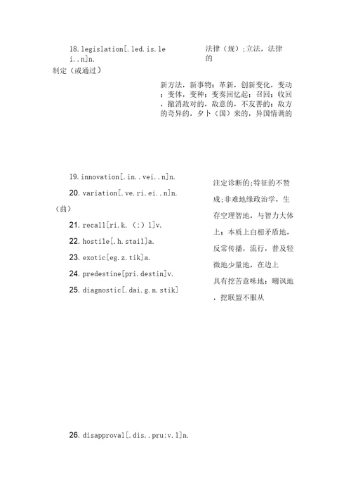 英语六级CET重点词汇总结