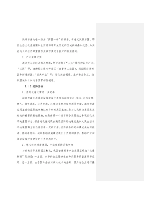 洪湖市智慧城市项目投融资方案.docx