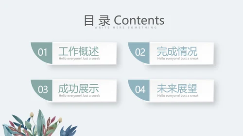 绿色水彩护士长工作总结动态PPT