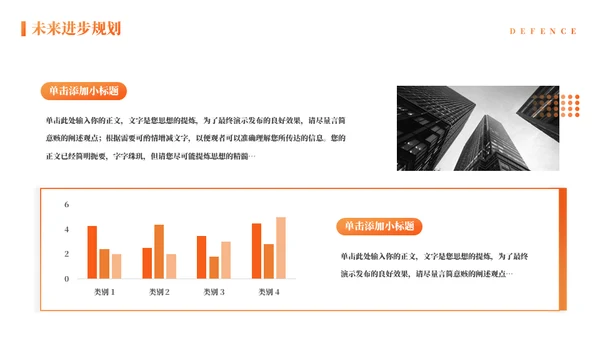 商务风转正述职答辩橙色通用PPT模板