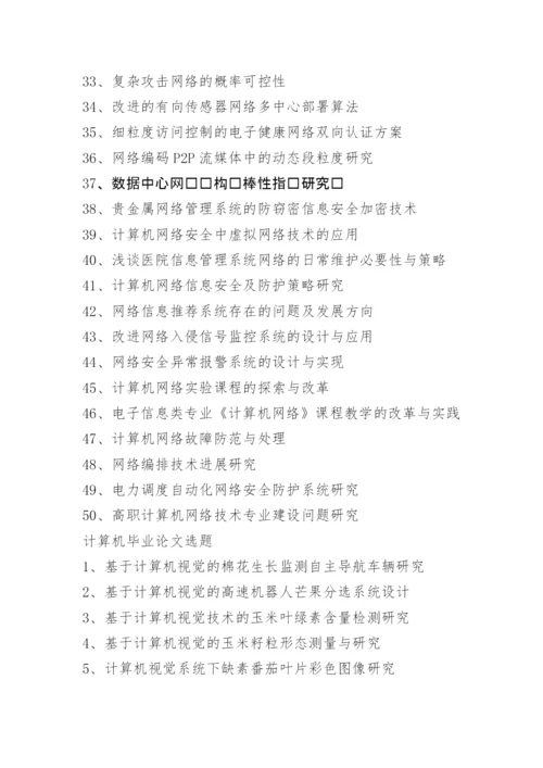 2021计算机专业的毕业论文题目有哪些.docx