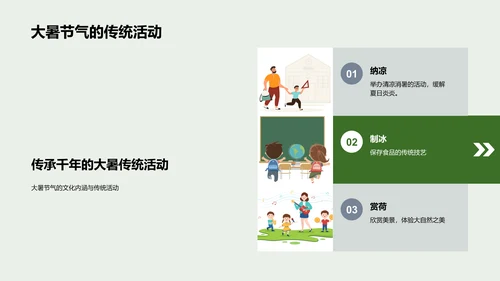 大暑校园活动策略PPT模板