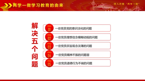 党政稳重大气两学一做动态PPT