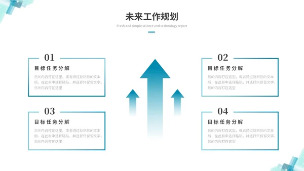 简约科技风IT述职报告工作总结ppt模板