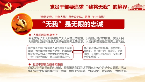 我将无我不负人民学习微党课PPT担当作为