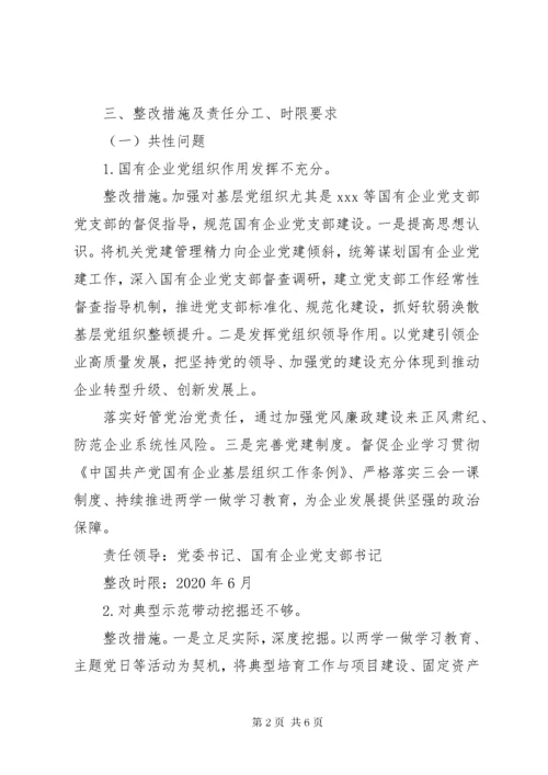 关于党(工)委书记抓基层党建述职评议反馈问题整改方案.docx